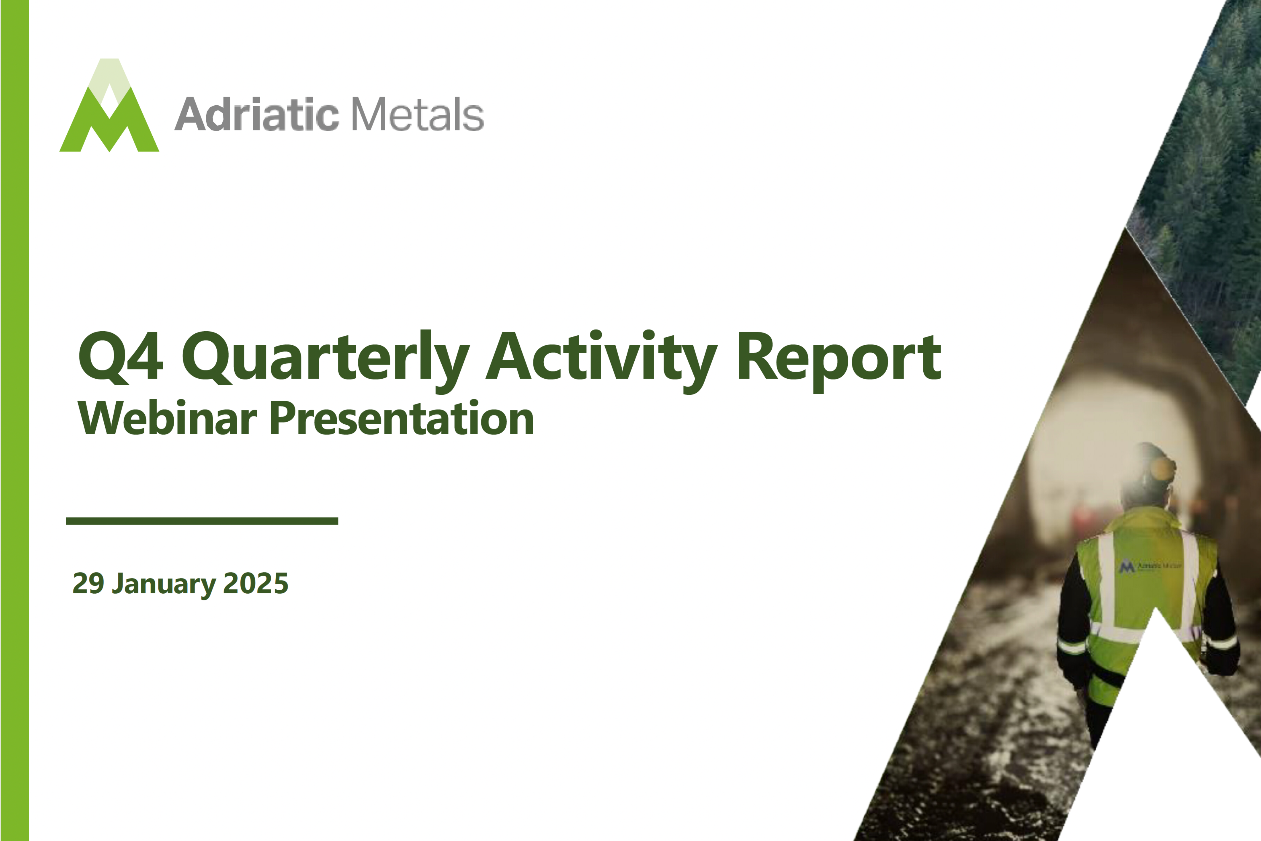 ADRIATIC METALS PLC - Q4 Quarterly activities report